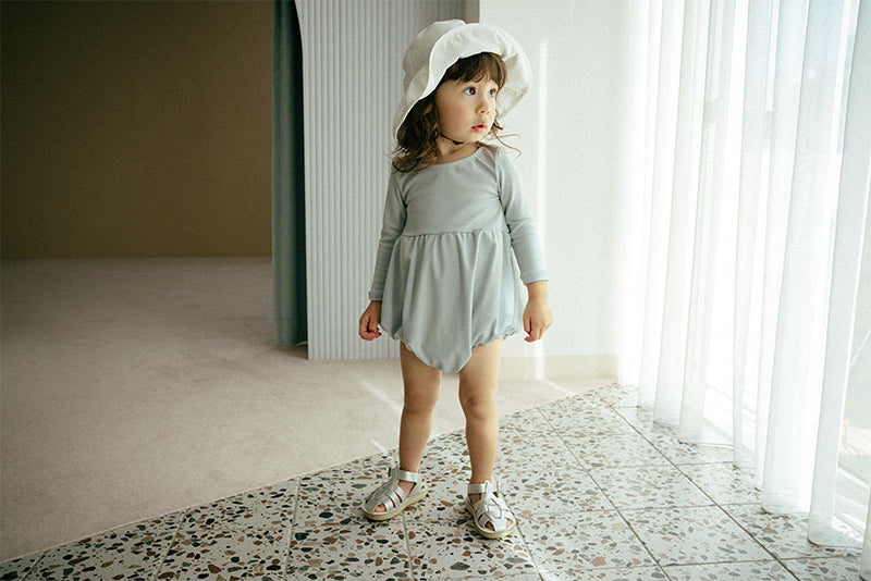 마르마르 키즈 아기 모자 일본 유아 브림 레펠 수영모자 white