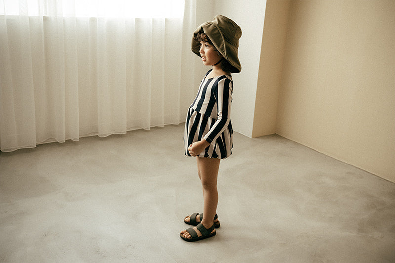 마르마르 키즈 아기 모자 일본 유아 브림 레펠 수영모자 khaki