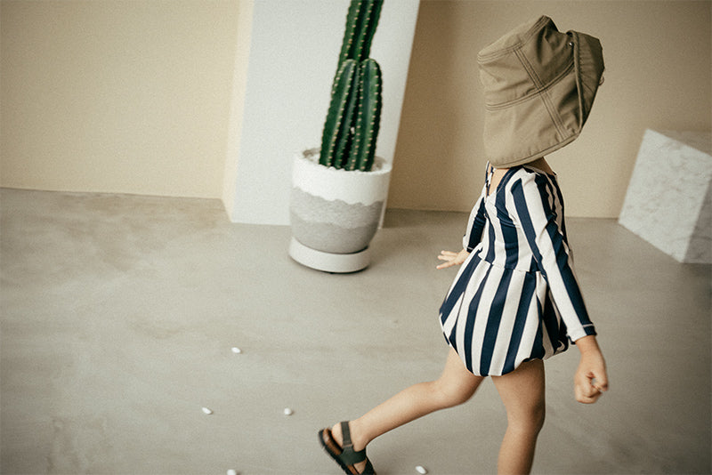 마르마르 키즈 아기 모자 일본 유아 브림 레펠 수영모자 khaki