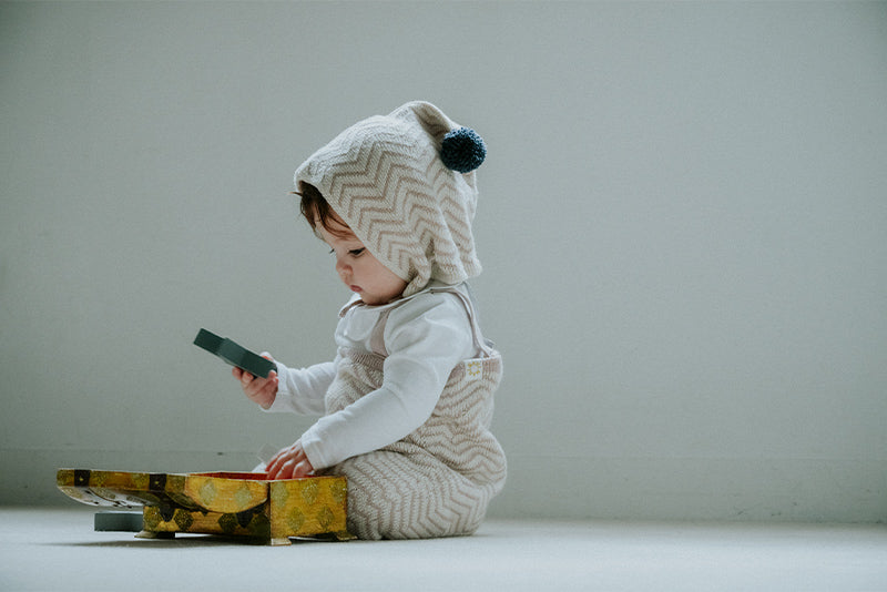 마르마르 키즈 모자 일본 베이비 야마지 모모 보넷 니트 Yamaji momo