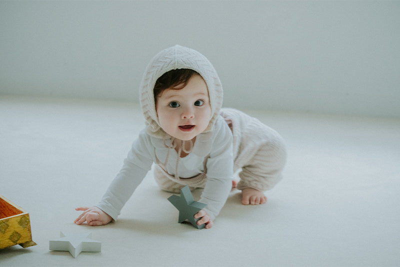 마르마르 키즈 모자 일본 베이비 야마지 모모 보넷 니트 Yamaji momo