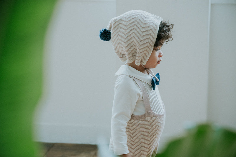 마르마르 키즈 모자 일본 베이비 야마지 모모 보넷 니트 Yamaji momo