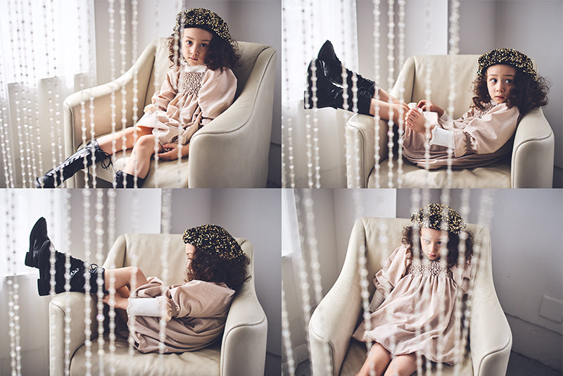 마르마르 키즈 아기 원피스 일본 유아 치마 폼파더 드레스 리프 beige