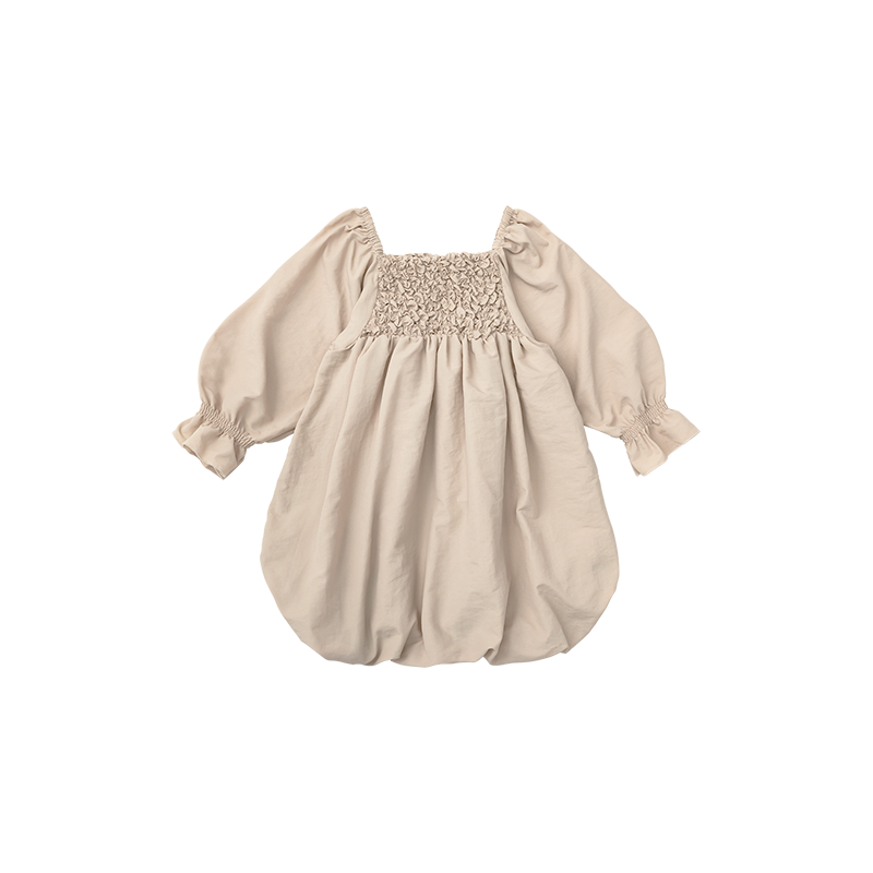 마르마르 키즈 아기 원피스 일본 유아 치마 폼파더 드레스 리프 beige