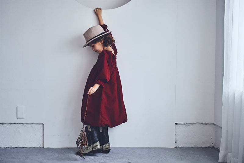 마르마르 키즈 아기 원피스 일본 유아 치마 폼파더 드레스 리프 wine