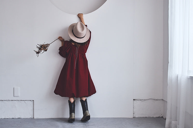 마르마르 키즈 아기 원피스 일본 유아 치마 폼파더 드레스 리프 wine