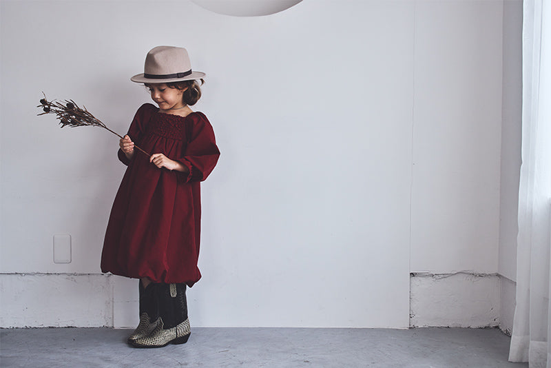 마르마르 키즈 아기 원피스 일본 유아 치마 폼파더 드레스 리프 wine