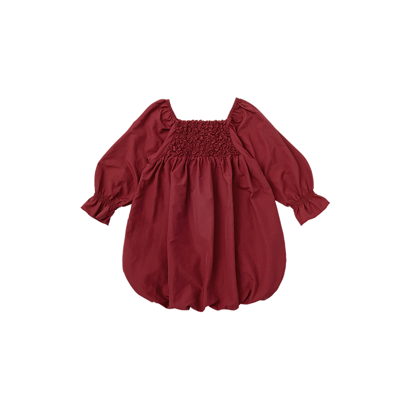 마르마르 키즈 아기 원피스 일본 유아 치마 폼파더 드레스 리프 wine