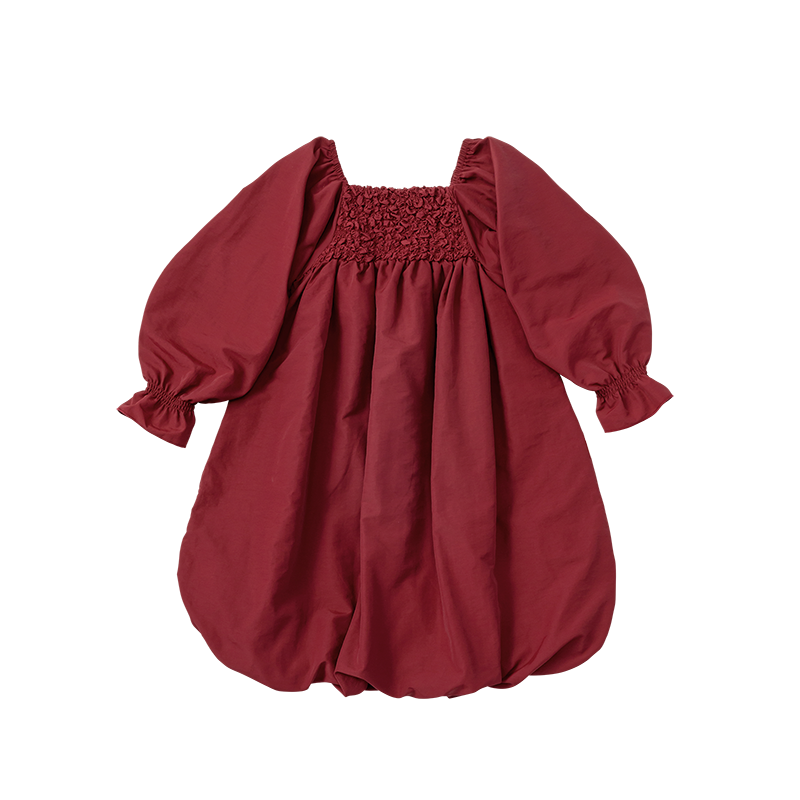 마르마르 키즈 아기 원피스 일본 유아 치마 폼파더 드레스 리프 wine