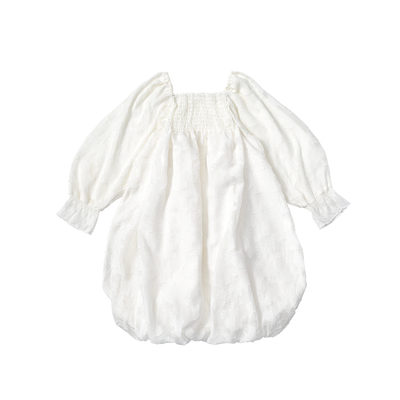 마르마르 키즈 아기 원피스 일본 유아 치마 폼파더 드레스 4 리프 white