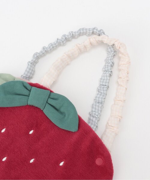 쁘띠메인 턱받이 일본 petit main 신생아 베이비 딸기 스냅 버튼 타입 2컬러