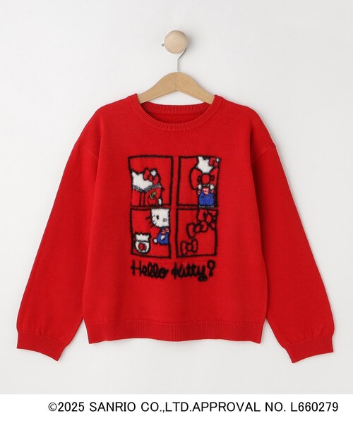 산리오 키즈 티셔츠 일본 맨투맨 헬로키티 스웨트 라이크 니트 2컬러