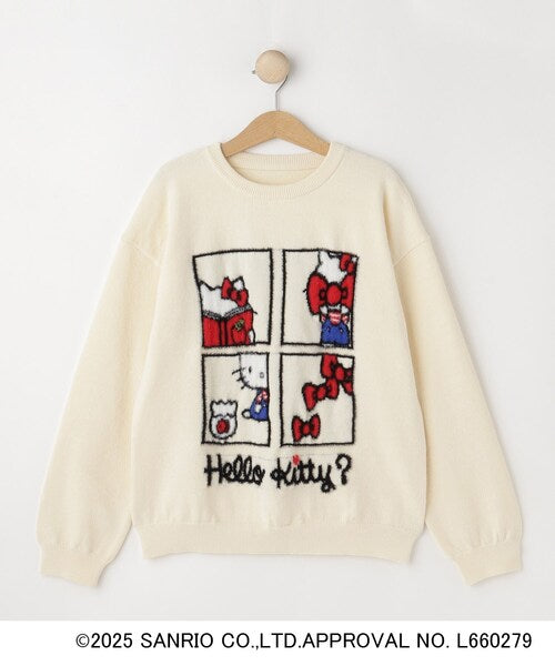 산리오 키즈 티셔츠 일본 맨투맨 헬로키티 스웨트 라이크 니트 2컬러