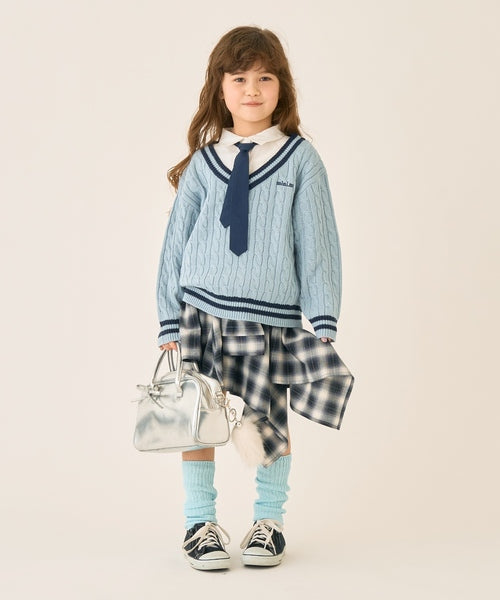 쁘띠메인 키즈 치마 일본 petit main 쁘띠마인 체크 일레헴 스커트