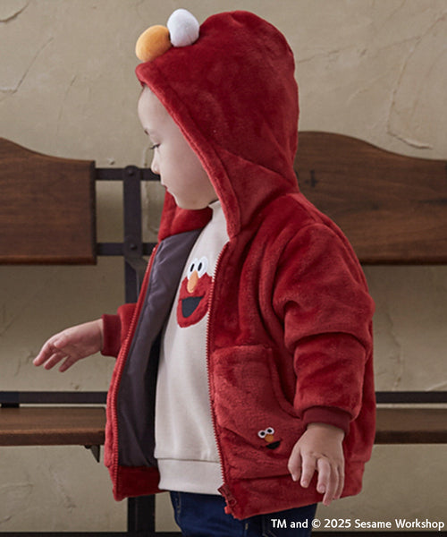 petit main 키즈 자켓 일본 쁘띠메인 유아 씨세임 스트리트 모코모코 후드짚업 3컬러