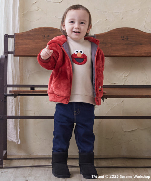 petit main 키즈 자켓 일본 쁘띠메인 유아 씨세임 스트리트 모코모코 후드짚업 3컬러