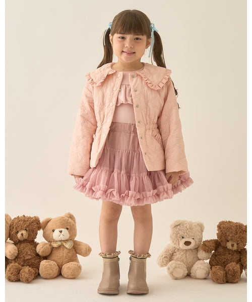 petit main 키즈 자켓 일본 쁘띠메인 유아 리본 디자인 퀼팅 재킷 5컬러