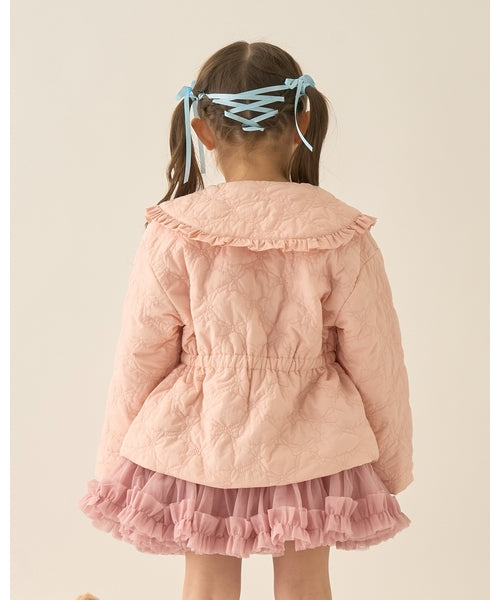 petit main 키즈 자켓 일본 쁘띠메인 유아 리본 디자인 퀼팅 재킷 5컬러