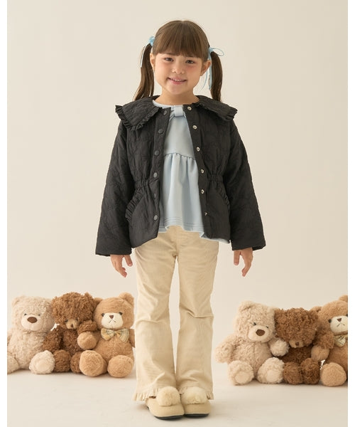 petit main 키즈 자켓 일본 쁘띠메인 유아 리본 디자인 퀼팅 재킷 5컬러