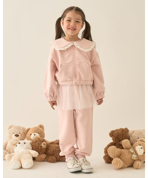 petit main 키즈 바지 일본 쁘띠메인 유아 스커트 부착 스웨트 팬츠 7컬러