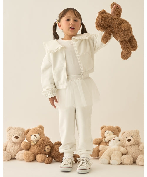 petit main 키즈 바지 일본 쁘띠메인 유아 스커트 부착 스웨트 팬츠 7컬러