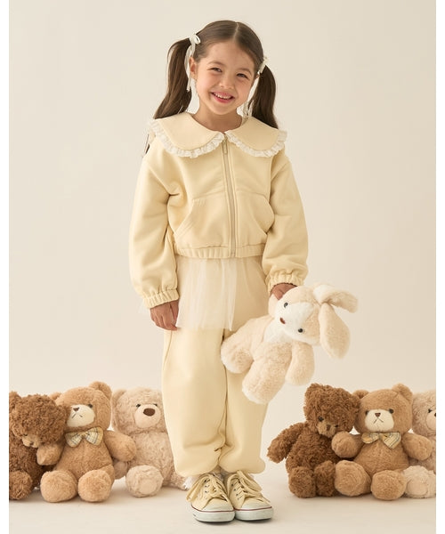 petit main 키즈 바지 일본 쁘띠메인 유아 스커트 부착 스웨트 팬츠 7컬러