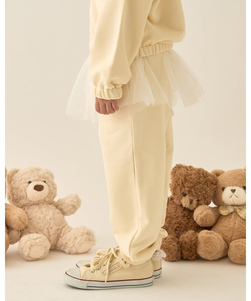 petit main 키즈 바지 일본 쁘띠메인 유아 스커트 부착 스웨트 팬츠 7컬러