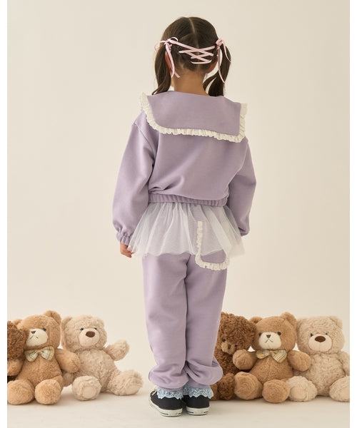 petit main 키즈 바지 일본 쁘띠메인 유아 스커트 부착 스웨트 팬츠 7컬러