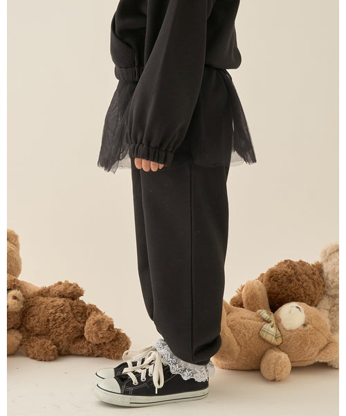 petit main 키즈 바지 일본 쁘띠메인 유아 스커트 부착 스웨트 팬츠 7컬러