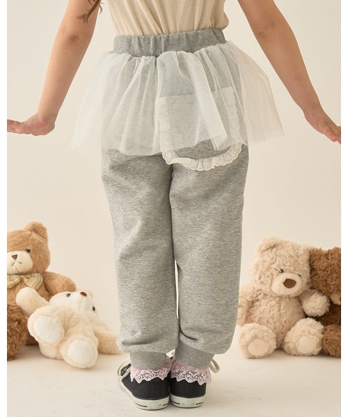 petit main 키즈 바지 일본 쁘띠메인 유아 스커트 부착 스웨트 팬츠 7컬러