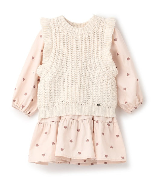 petit main 키즈 치마 일본 쁘띠메인 유아 원피스 조끼 베스트 세트 3컬러