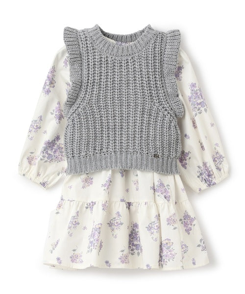 petit main 키즈 치마 일본 쁘띠메인 유아 원피스 조끼 베스트 세트 3컬러