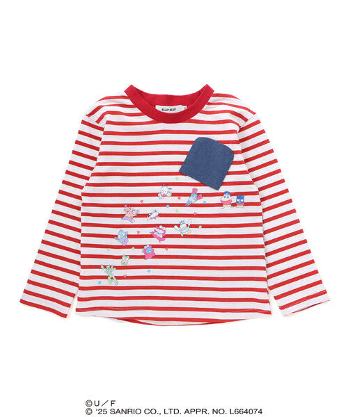 산리오 키즈 티셔츠 일본 긴팔티 짱구 크레용 신짱 하피단부이 프린트 2컬러