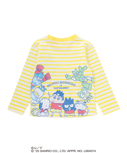 산리오 키즈 티셔츠 일본 긴팔티 짱구 크레용 신짱 하피단부이 프린트 2컬러