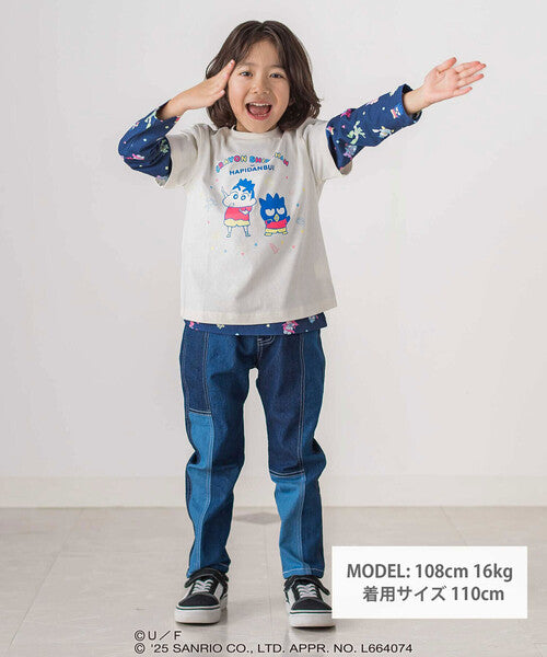 산리오 키즈 티셔츠 일본 긴팔티 짱구 크레용 신짱 반팔 긴팔 2장 세트 2컬러