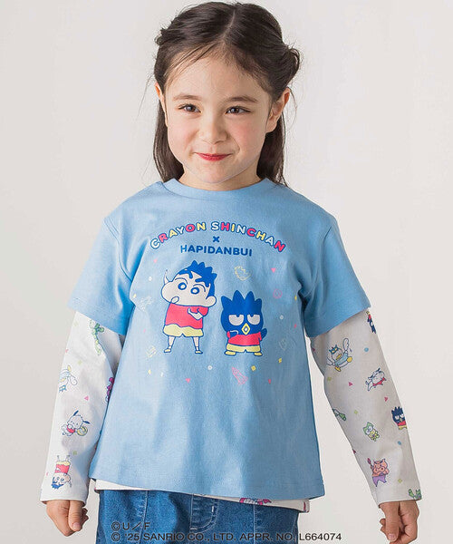 산리오 키즈 티셔츠 일본 긴팔티 짱구 크레용 신짱 반팔 긴팔 2장 세트 2컬러