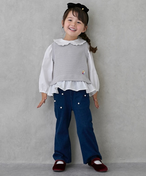 Petit Main Kids Pants Japan Petit Main Toddler Tomo Slim Flare Pants 6 Colors 