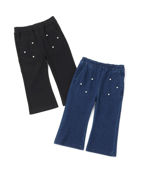 Petit Main Kids Pants Japan Petit Main Toddler Tomo Slim Flare Pants 6 Colors 