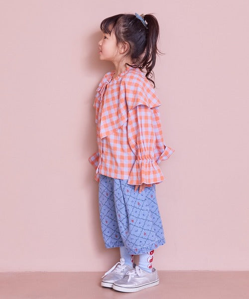 마키즈 키즈 바지 일본 청바지 오버사이즈 택 큐롯 데님 팬츠 2컬러