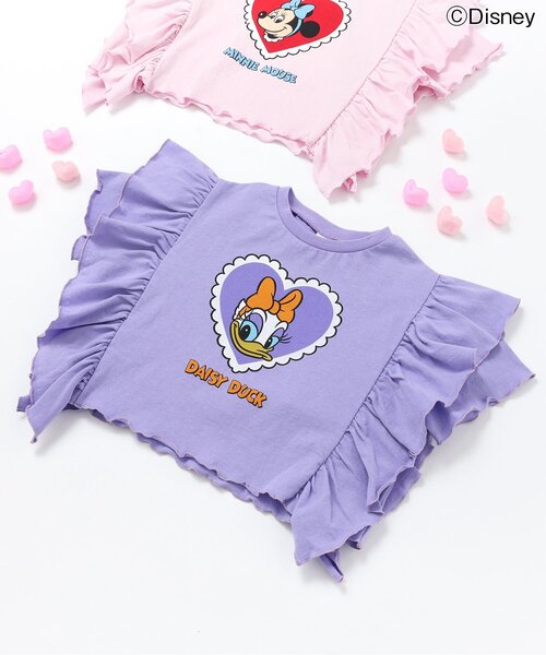 브리즈 키즈 티셔츠 일본 BREEZE 디즈니 반팔티 미니마우스 데이지 프릴 2컬러