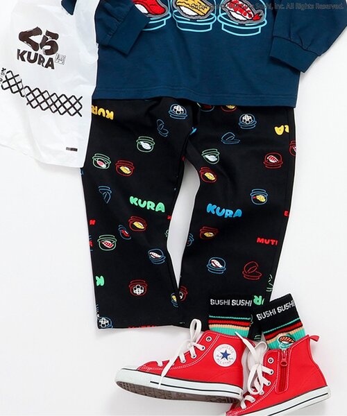 브리즈 키즈 바지 일본 쿠라 스시 콜라보레이션 패턴 팬츠 3컬러