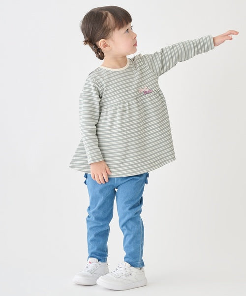 쁘띠메인 키즈 바지 일본 petit main 쁘띠마인 백 프릴 레깅스 팬츠 4컬러