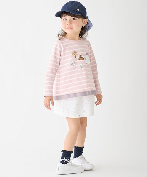 쁘띠메인 키즈 치마 일본 petit main 쁘띠마인 웨스트 개더 미니 스커트 3컬러