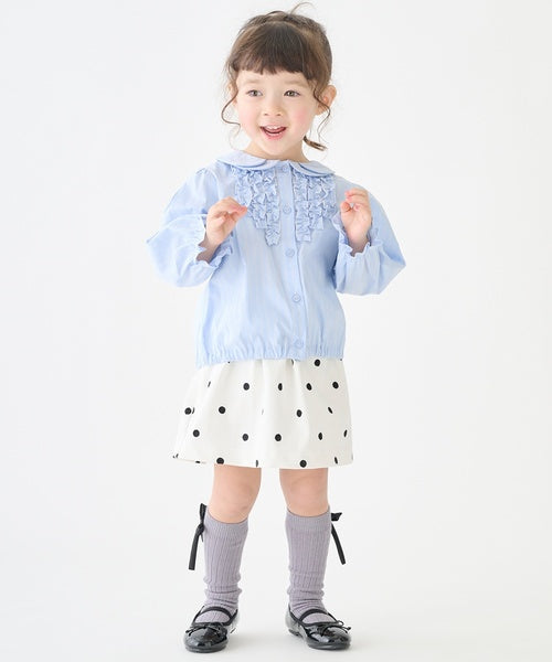 쁘띠메인 키즈 치마 일본 petit main 쁘띠마인 웨스트 개더 미니 스커트 3컬러