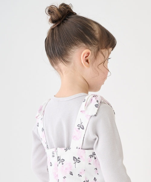 쁘띠메인 키즈 치마 일본 petit main 쁘띠마인 어깨 리본 장스 원피스 스커트 3컬러