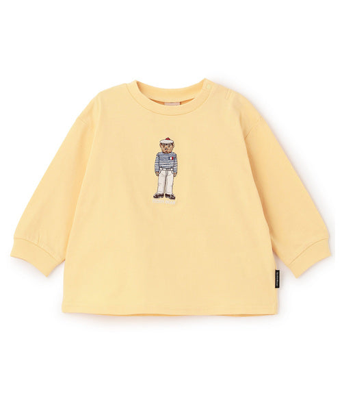 쁘띠메인 키즈 티셔츠 일본 petit main 긴팔티 마린 테디베어 스트라이프 5컬러
