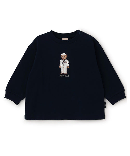 쁘띠메인 키즈 티셔츠 일본 petit main 긴팔티 마린 테디베어 스트라이프 5컬러