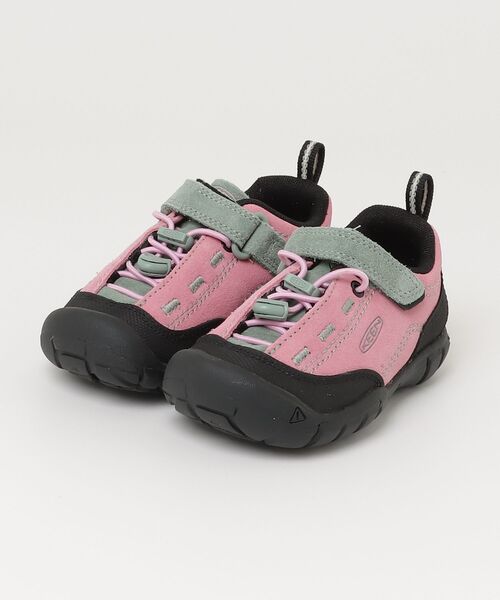 킨 키즈 재스퍼 2 일본 운동화 벨크로 배색 번지 레이스 핑크 올리브 스니커즈