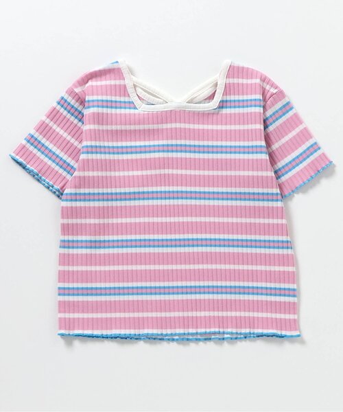 브리즈 키즈 티셔츠 일본 BREEZE 반팔티 멜로우 리브 스트라이프 5컬러