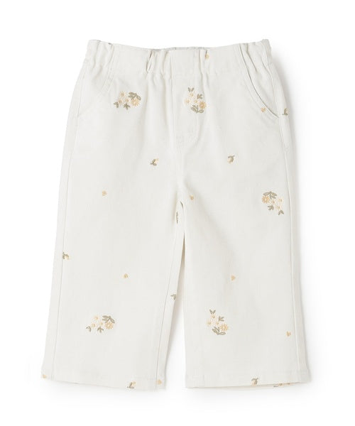 쁘띠메인 키즈 바지 일본 petit main 청바지 플라워 자수 데님 팬츠 3컬러